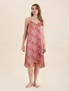 Papinelle My Little Star Slip Nightgown In Christmas Pink