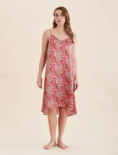 Papinelle My Little Star Slip Nightgown In Christmas Pink