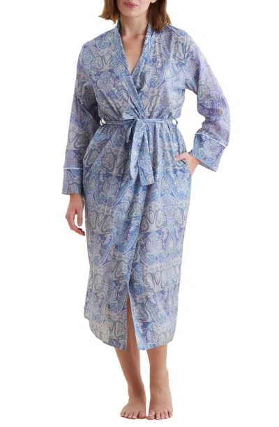Papinelle Paloma Sateen Robe In Blue