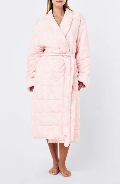 Papinelle Nostalgia Cuddle Quilted Robe In Pink