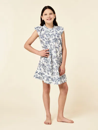 Papinelle Nostalgia Girls Flutter Nightgown In Blue