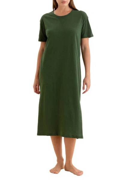 Papinelle Organic Cotton Nightgown In Forest Green