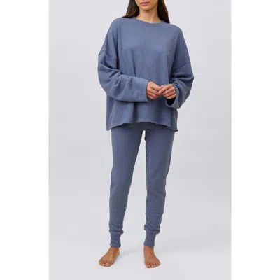 Papinelle Organic Cotton Pajamas In Steel Blue