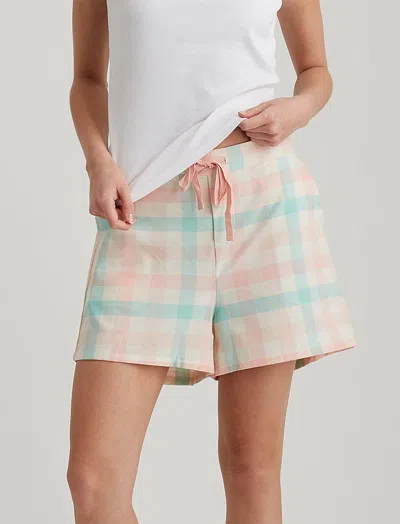 Papinelle Organic Cotton Plaid Boxer Short In English Rose