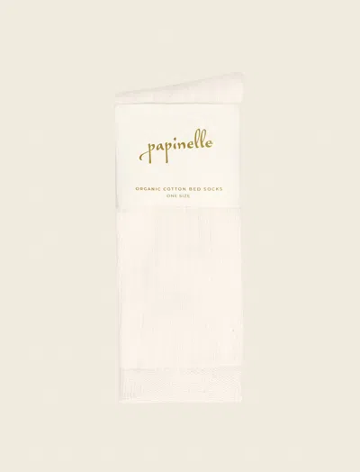 Papinelle Organic Cotton Rib Socks In Neutral