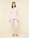 Papinelle Pia Long Sleeve Top & Jogger Set In Pink
