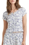 Papinelle Pippa Pointelle Pajama Top In Ecru