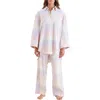 Papinelle Plaid Cotton Pajamas In Misty Lilac
