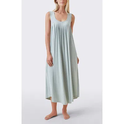 Papinelle Pleated Nightgown In Green