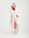 Papinelle Plush Sherpa Robe & Sleep Mask In English Rose