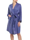 Papinelle Resort Linen Robe In Indigo