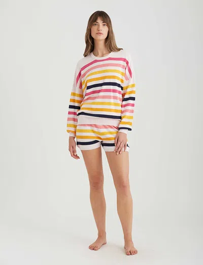 Papinelle Riley Stripe Top In Soft Pink