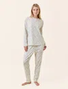 Papinelle Rosebud Organic Cotton Knit Long Sleeve Tee And Jogger In Neutral