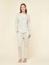 Papinelle Rosebud Organic Cotton Knit Long Sleeve Tee And Straight Leg Pant In Neutral