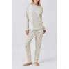 Papinelle Rosebud Organic Cotton Knit Long Sleeve Tee And Jogger In Neutral