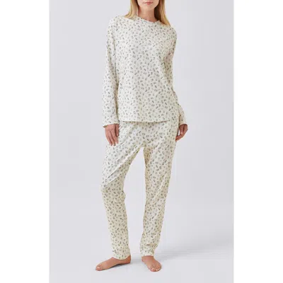 Papinelle Rosebud Organic Cotton Pajamas In Neutral