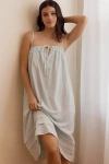 Papinelle Sabine Seersucker Pajama Dress In Blue