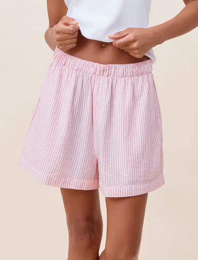 PAPINELLE SABINE SEERSUCKER STRIPE BOYFRIEND SHORT