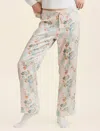 Papinelle Sasha Silk Full Length Pant In English Rose