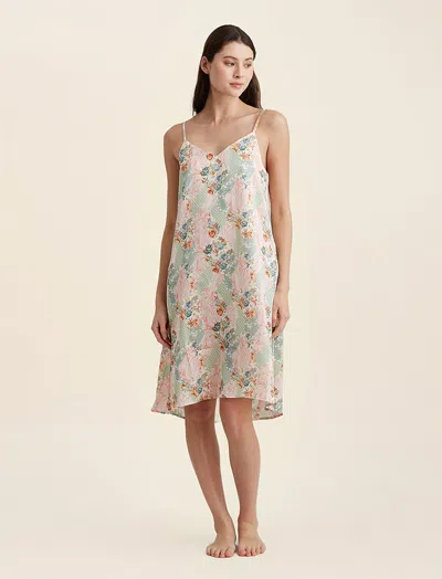 Papinelle Sasha Paisley Floral Silk Nightgown In English Rose