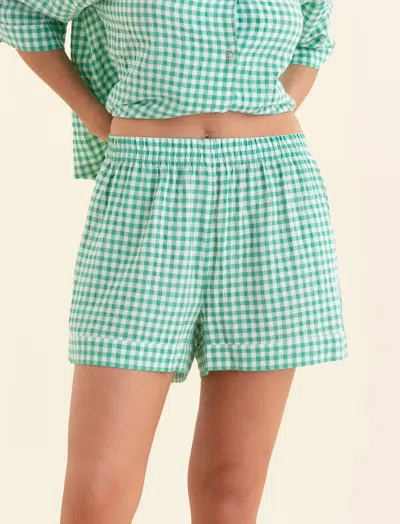 Papinelle Seersucker Boxer Short In Green