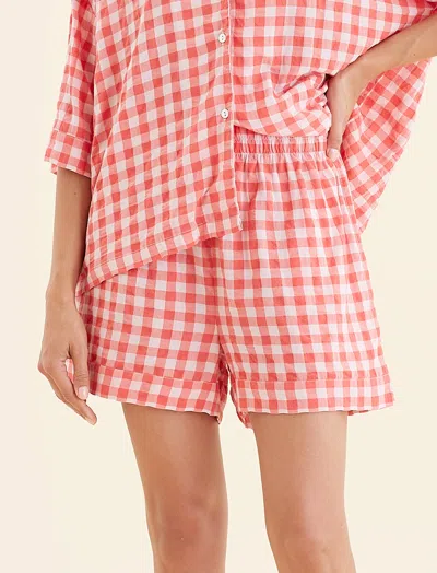 Papinelle Seersucker Boxer Short In Pink