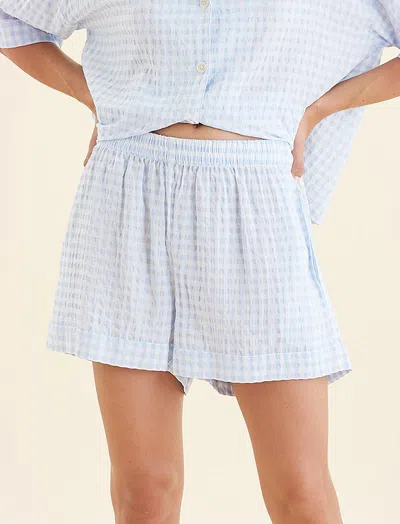 Papinelle Seersucker Boxer Short In Powder Blue