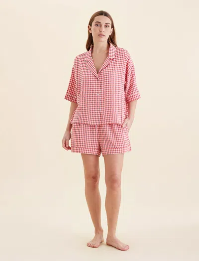 PAPINELLE SEERSUCKER GINGHAM BOXER PJ SET