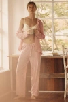 Papinelle Seersucker Gingham Pajama Set In Pink