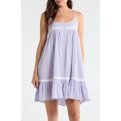 Papinelle Seersucker Ginngham Nightgown In Multi