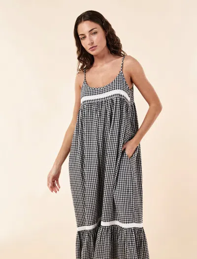 Papinelle Seersucker Lace Insert Maxi Nightie