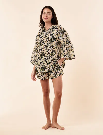 Papinelle Serena Flowy Boxer Pj Set In Blue