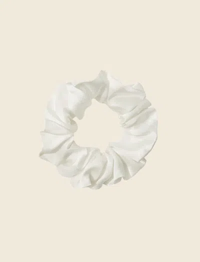 Papinelle Silk Scrunchie In Ivory