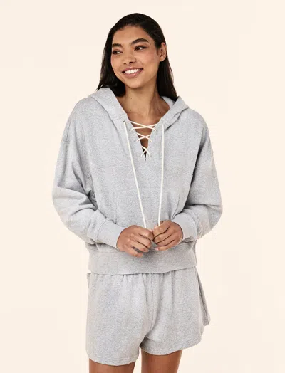 Papinelle So Soft Fleecy Hoodie In Gray
