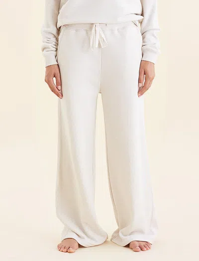 Papinelle So Soft Fleecy Straight Leg Loungepant In White