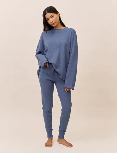 Papinelle So Soft Fleecy Sweater & Loungepant In Blue