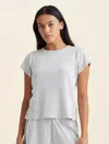 Papinelle Soft Baby Rib Tee In Grey
