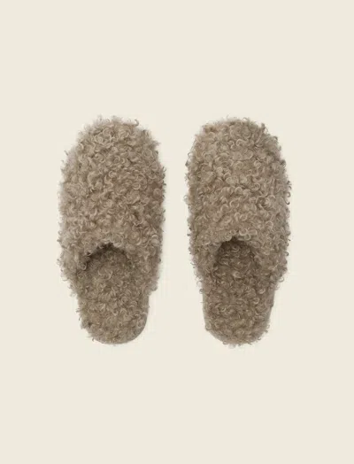 Papinelle Soft Teddy Mule In Brown