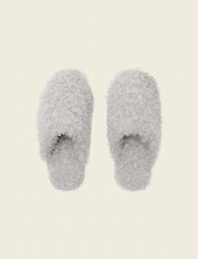 Papinelle Soft Teddy Mule In Gray