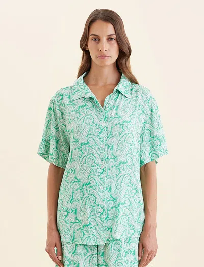 Papinelle Sophia Paisley Shirt In Green