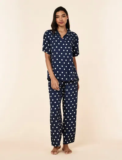 Papinelle Spot Short Sleeve Full Length Pant Pj Set