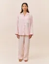 Papinelle Super Soft Brushed Herringbone Pj In Pink