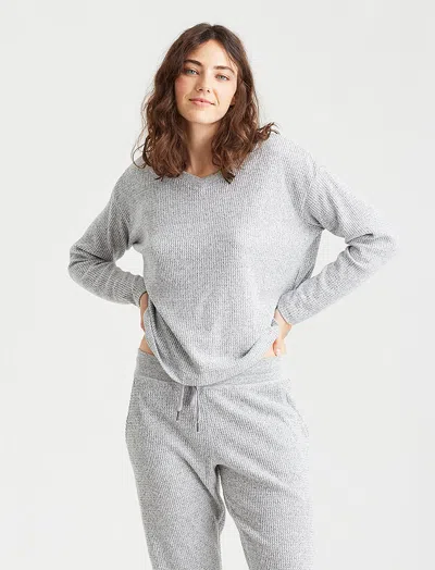 Papinelle Super Soft Waffle V-neck Long Sleeve Top