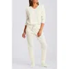 Papinelle Supersoft Waffle Pajamas In White