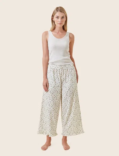 Papinelle Swiss Dot Crop Pajama Pants In Neutral