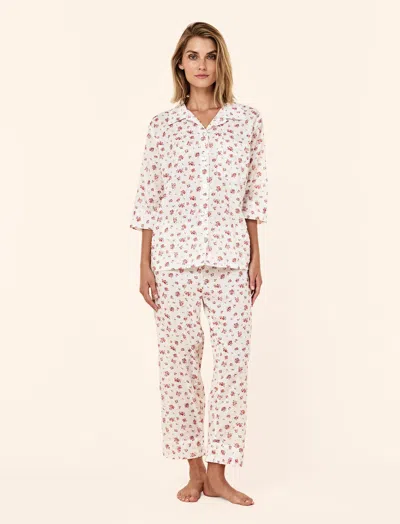 Papinelle Swiss Dot Crop Pajamas In Neutral