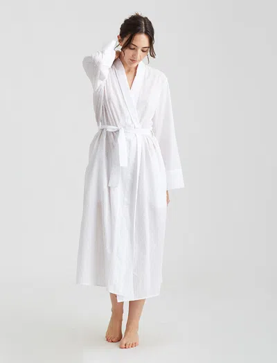 Papinelle Swiss Dot Cotton Robe In White