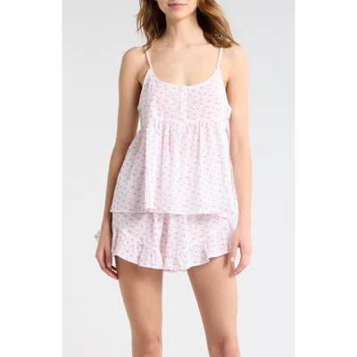 Papinelle Swiss Dot Short Pajamas In Pink