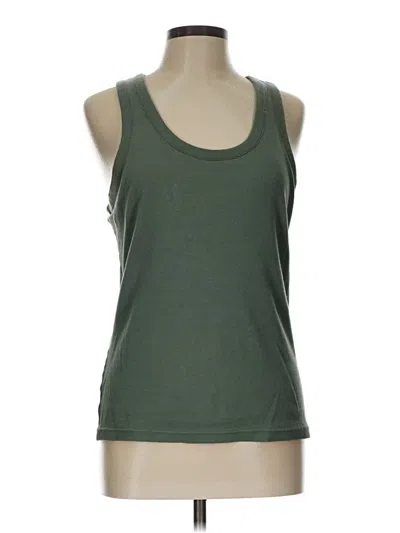 Pre-owned Papinelle Tank Top Green Halter Neckline Tops
