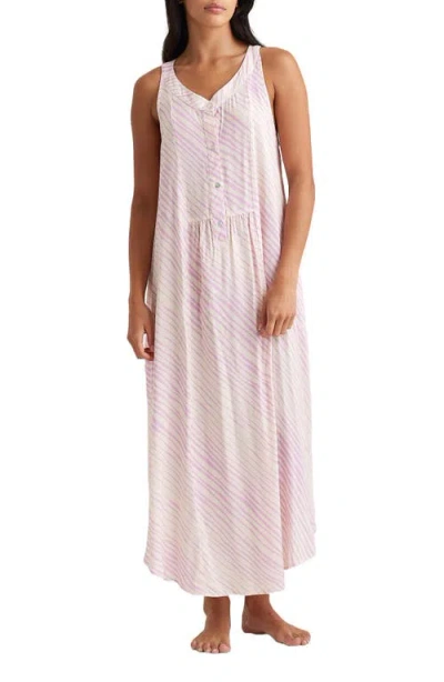 Papinelle Tatiana Panel Front Nightgown In Ballet Pink